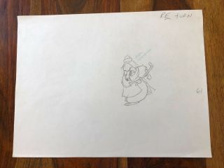 The Secret Of Nimh - Don Bluth - Org Production Drawing Auntie Shrew