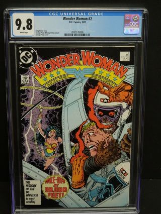 Dc Comics Wonder Woman 2 1987 Cgc 9.  8 White Pages George Perez Cover Art