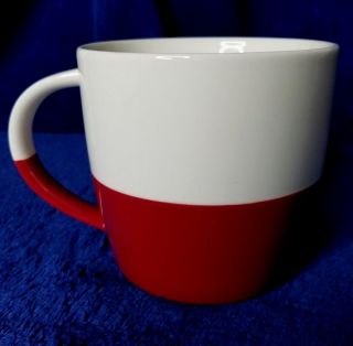 Starbucks 2011 Coffee Mug Cup Red and White Bone China 16 oz. 3
