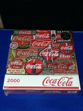 Coca Cola Classic Signs 2000 Piece Puzzle 2010 Allied Spingbok