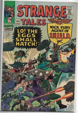 Strange Tales 145 Marvel 1966 Silver Age Comic Fn,  /vf - (nick Fury/dr.  Strange)