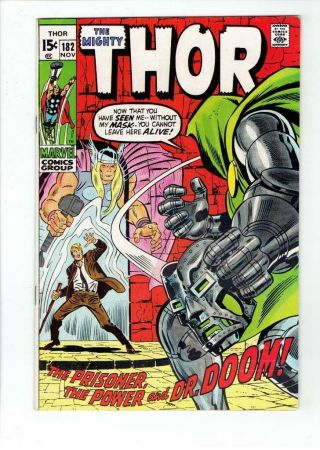 Thor 182 (marvel Nov 1970) Mighty Bronze Age Dr.  Doom Fn