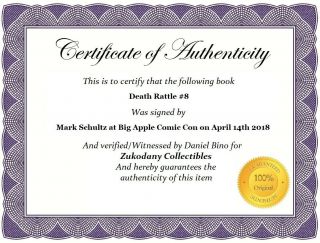 Death Rattle 8 Mark Schultz signed w Xenozoic Tales cadillacs & dinosaurs 3