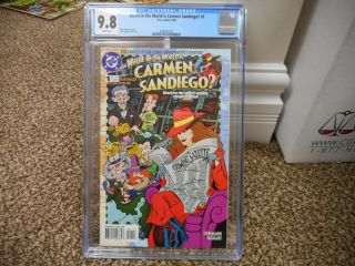 Where In The World Is Carmen Sandiego 1 Cgc 9.  8 San Diego Dc 1996 1st Appearance