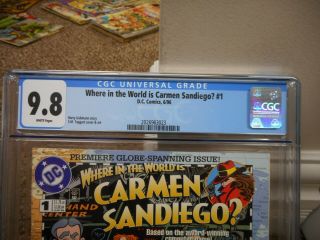 Where in the World is Carmen Sandiego 1 cgc 9.  8 San Diego DC 1996 1st appearance 3