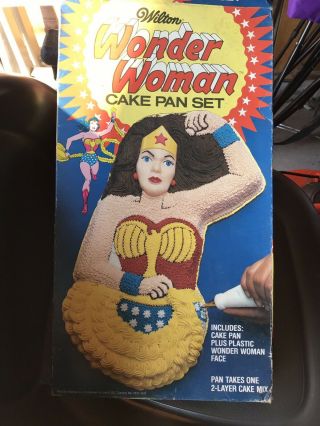 Wilton Wonder Woman Cake Pan Vintage Complete 1978