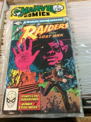 Raider Of The Lost Ark Polybagged 1 - 3 Set Still 1981 Marvel Comics