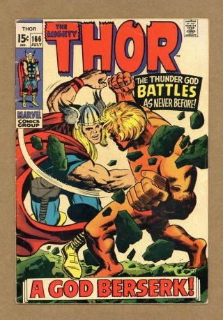 Thor (1st Series Journey Into Mystery) 166 1969 Gd/vg 3.  0