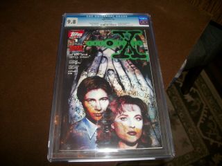 X - Files 1 Cgc 9.  8 White Pages 1st Comic Mulder Scully Topps Comics