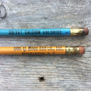 EARLY - 1900s EXTRA - THICK ADVERTISING PENCILS - GEO.  MOON CO. ,  & SEMET - SOLVAY CO. 4