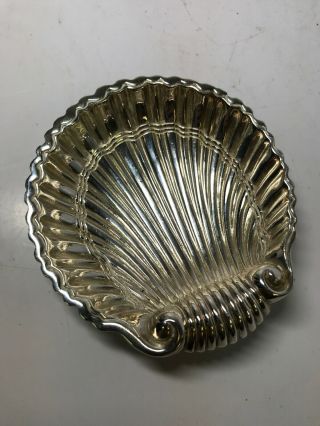 Vintage Signed Christofle Silver Plated Shell Nut Dish Candy Dish France