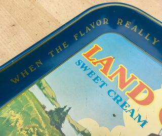 Vintage Metal Tray Advertising LAND O ' LAKES CREAMERIES Great Colorful Graphics 3
