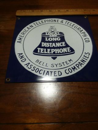 American Telephone & Telegraph Co Bell System Metal Sign