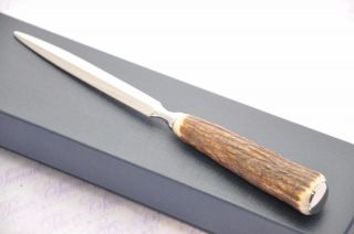 Stag/antler Handle Diamond Letter Opener Made In Sheffield England