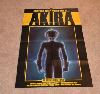 Akira By Katsuhiro Otomo 1988 Epic Comics Promotional Poster