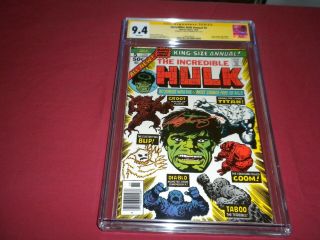 Incredible Huk Annual 5 Marvel 1976 Cgc 9.  4 Ss Comic Signed Claremont Groot