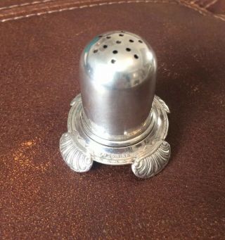 Unusual Vintage Sterling Silver Pepper Pot