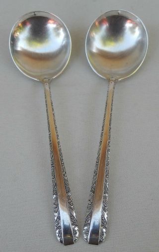 2 Towle Sterling Silver Soup Spoons In The Candlelight Pattern 70 Grams