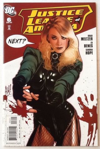 Justice League Of America 6 (2007 Dc) Vf/nm 1:10 Hughes Black Canary Variant