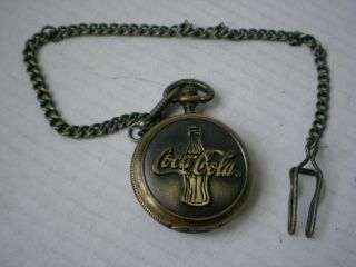 Vintage Coca Cola Pocket Watch Drink Coca Cola In Bottles
