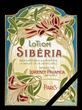 French Perfume Soap Label: Circa 1900 Lotion Siberiaa - Lorenzy Palanca,  Paris