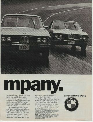 1973 BMW FAST COMPANY Motorcycle Sedans 2 Page Print Ad 3