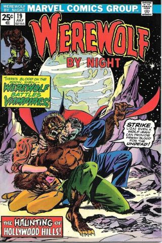 Werewolf By Night Comic Book 19,  Marvel Comics 1974 Very Fine,