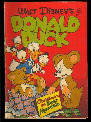 Four Color 178 (donald Duck) 1st App.  Uncle Scrooge Carl Barks 1947 Gd