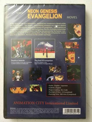Neon Genesis Evangelion completeTV 1 - 26,  Movies (End of Death Rebirth) Eng DVD 4