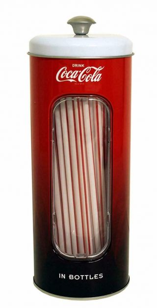 Coke Holder Tin Straws 50 Pack 2019 Version Coca Cola Collectible Storage Party 2
