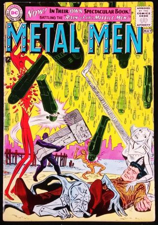 Metal Men 1963 1 Key Book Very Vg,  Good Spine Supplecream Pages