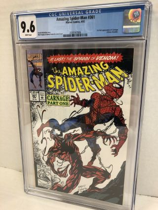 Spider - Man 361 Cgc 9.  6 Freshly Graded 1st Print