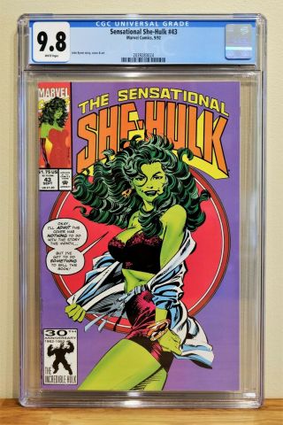 Sensational She - Hulk 43 Cgc 9.  8 - White Sexy Good Girl Cover Highest Graded
