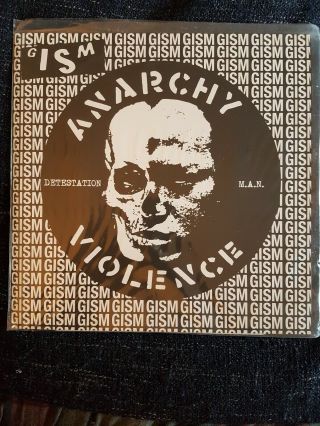 Gism - Anarchy Violence.  2 X Vinyl L.  P.  With Fold Out Poster Sleeve.