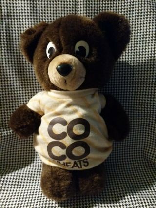 1988 Little Crow Foods Coco Wheats Cereal Brown Plush Advertising Bear Stuffie