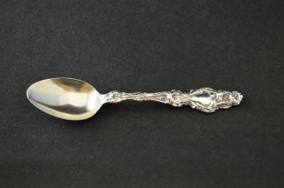 Whiting Division Lily Sterling Silver Demitasse Spoon With Gold Wash - 4 "