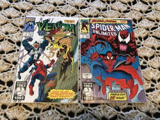 Venom Lethal Protector 4 And Spider - Man Unlimited 1 1st Shriek And Scream Nm -