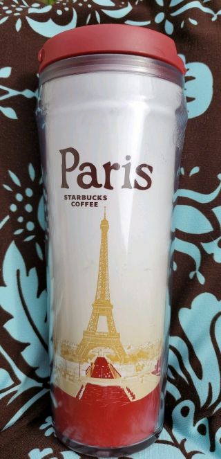 Starbucks Paris France Global Icon Cities Travel Tumbler Coffee Mug Cup 12 Oz