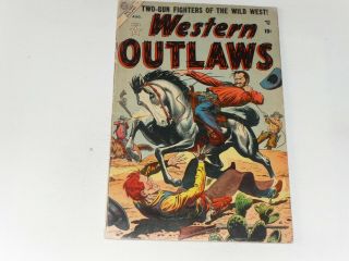 Western Outlaws 4 Aug 1954 Atlas Western Comic Russ Heath Cover