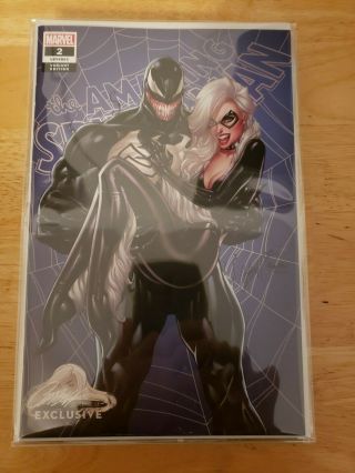 Spider - Man 2 Jsc Campbell Variant Black Cat Venom Cover