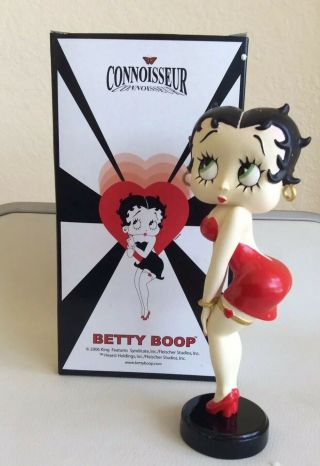 Nib Official Betty Boop Goes Red Connoisseur Figure Figurine Statue Classic Sexy