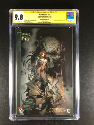 Witchblade 10 Cgc 9.  8 Signed By Marc Silvestri Darkness 0 Gold Foil 1st Darkness