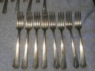 Vintage Deauville by Community Plate Silver Plate Flatware Service for 8 3