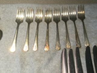 Vintage Deauville by Community Plate Silver Plate Flatware Service for 8 6