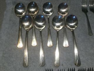Vintage Deauville by Community Plate Silver Plate Flatware Service for 8 7