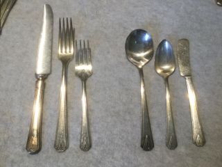 Vintage Deauville by Community Plate Silver Plate Flatware Service for 8 8