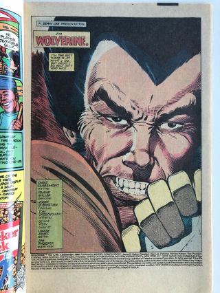 Wolverine 1 (1982) - NM - Limited Series - Iconic Cover - Frank Miller 3
