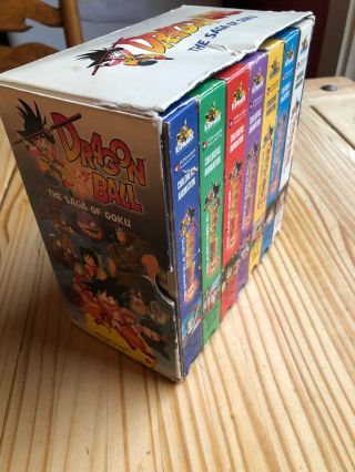 Vintage Dragon Ball Vhs Box Set Of 7 The Saga Of Goku Cartoon Anime Manga Japan