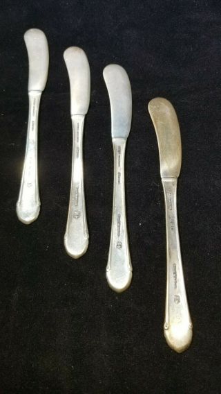 Sterling Silver Towle Knife Knives Royal Windsor Set Of 4 Butter Silverware
