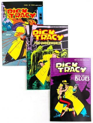 Dick Tracy 1 - 3 Set (1990 Disney,  Graphic Novels) Big City Blues Underworld Nm